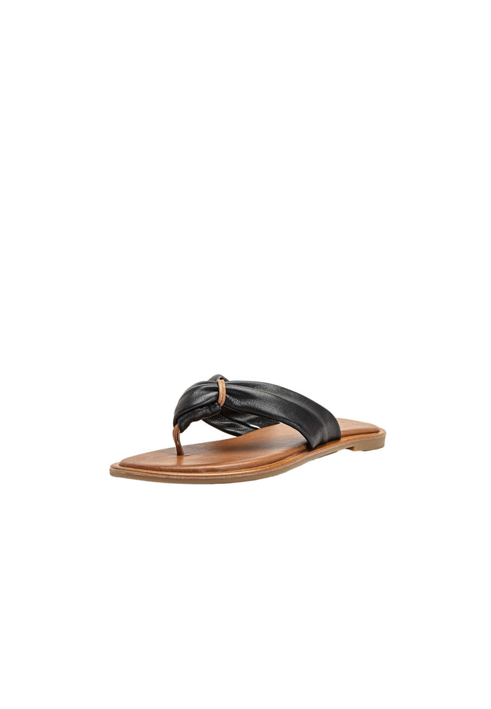 Inuovo Zehensteg Leder Schwarz