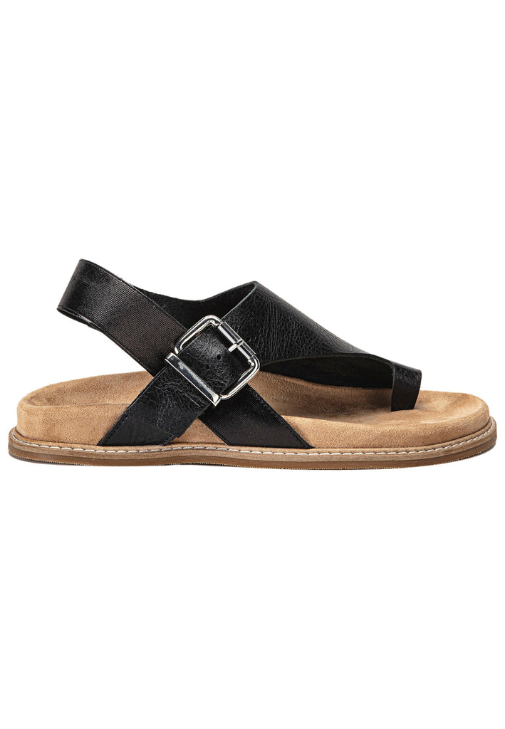 Inuovo Zehensteg Leder Schwarz