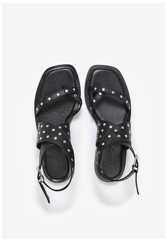 Inuovo Zehensteg Leder Schwarz