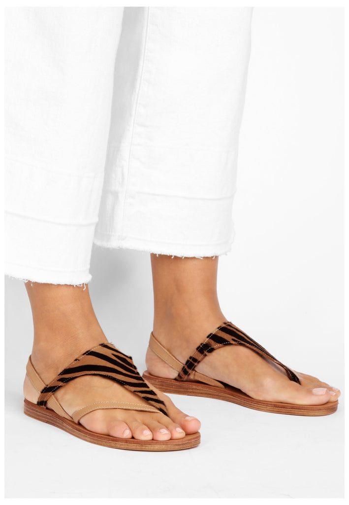 Inuovo Zehensteg Leder Schwarz/Braun