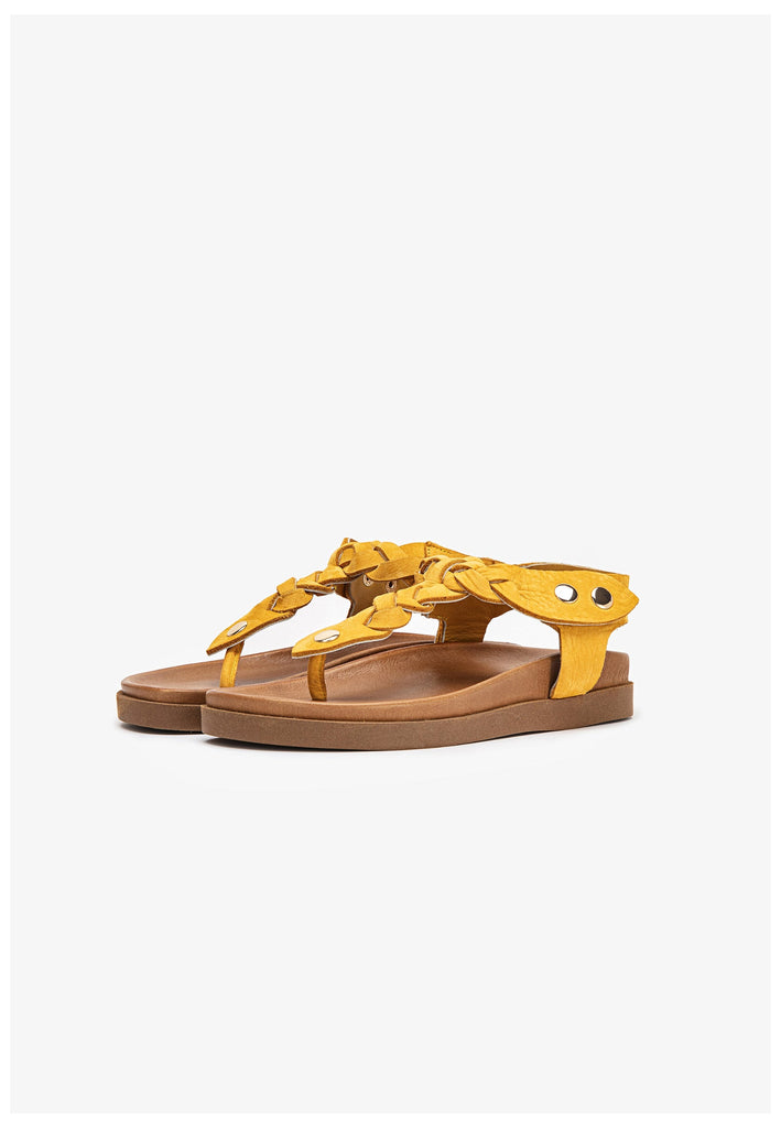 Inuovo Zehensteg Leder Senf