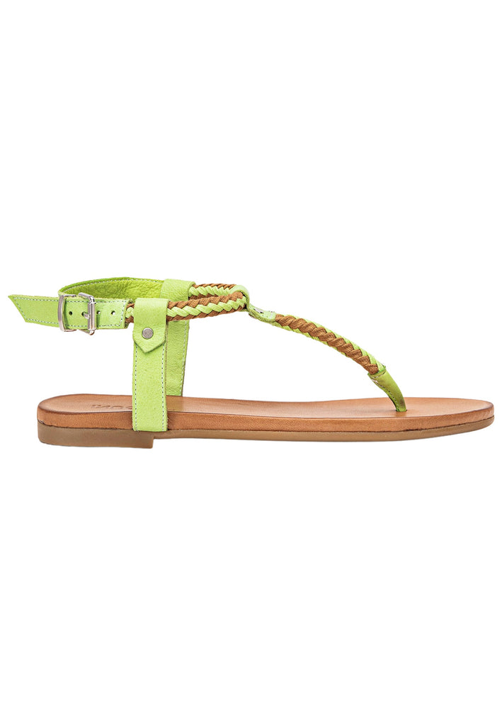 Inuovo Zehensteg Leder/Textil Pistachio