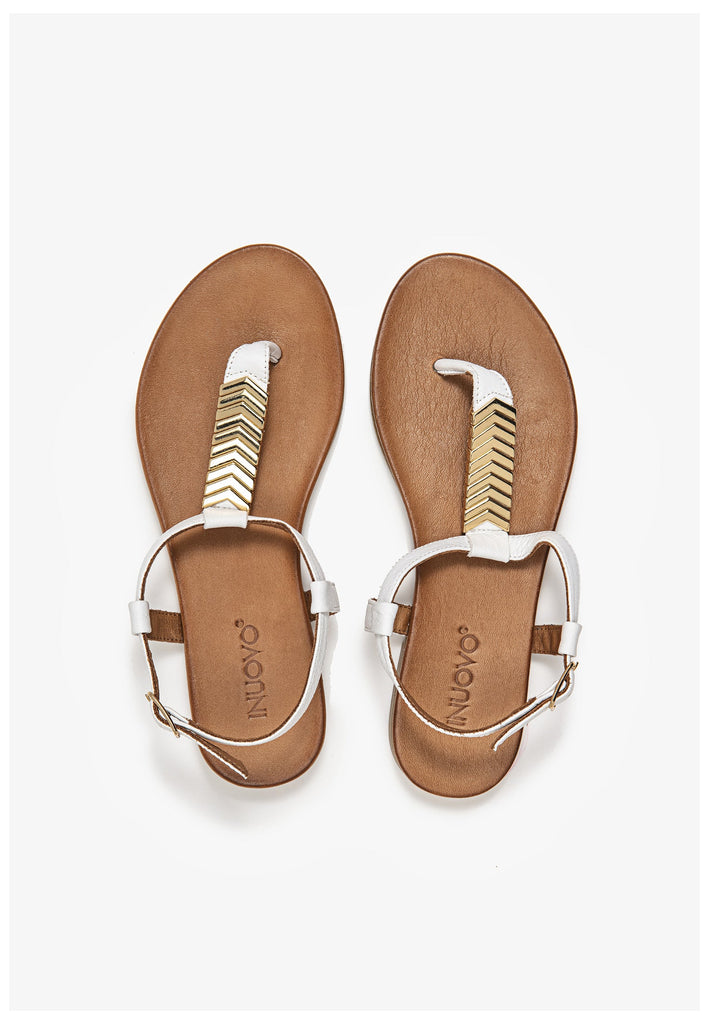 Inuovo Zehensteg Leder Weiß