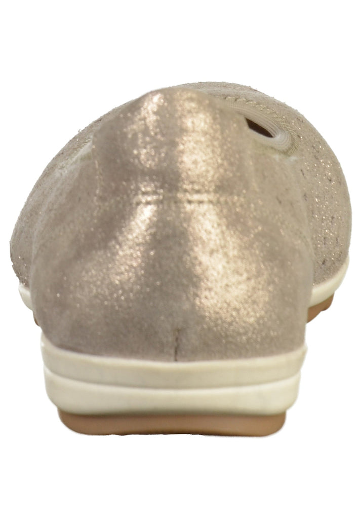 Jana Ballerinas Leder Taupe