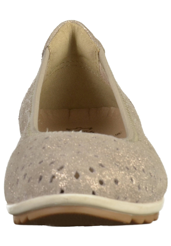 Jana Ballerinas Leder Taupe
