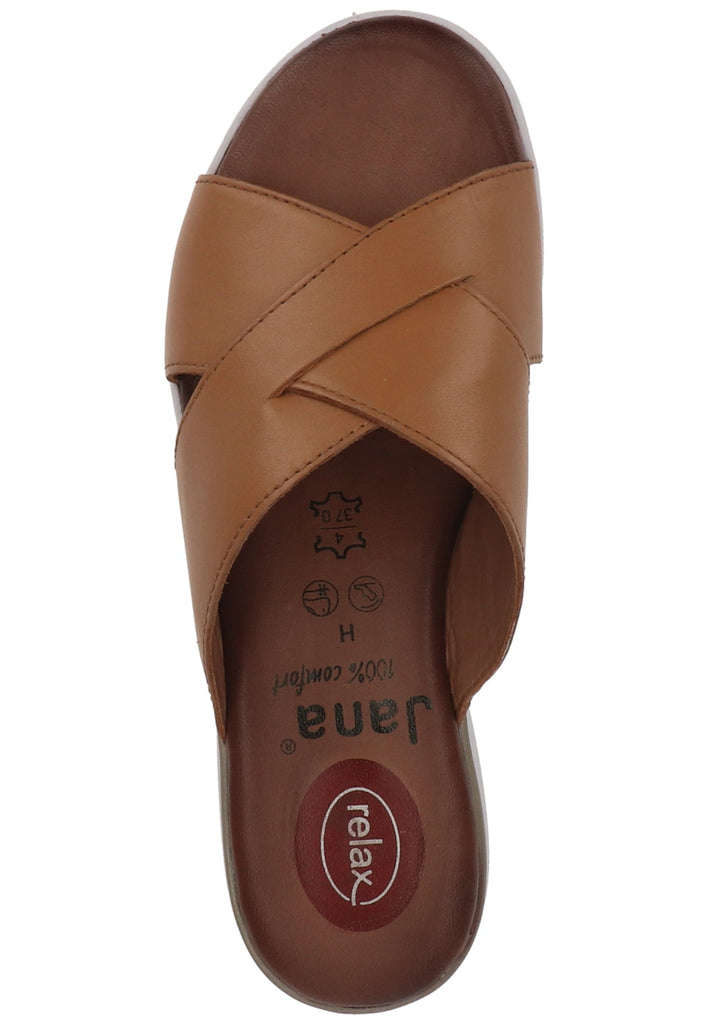 Jana Pantoletten Leder Braun