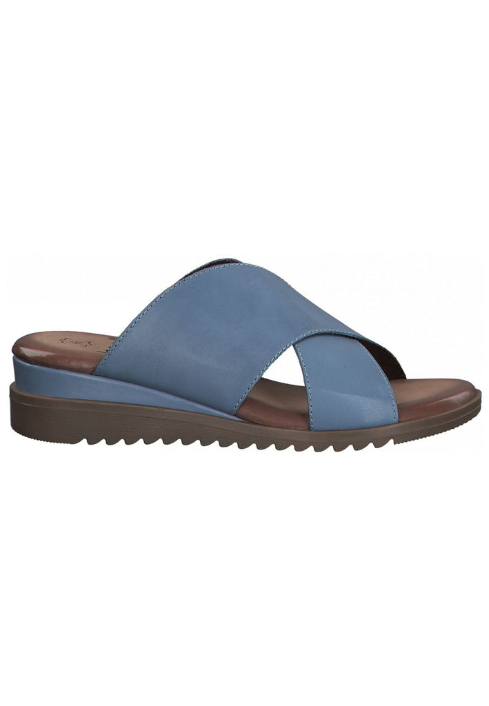 Jana Pantoletten Leder Hellblau