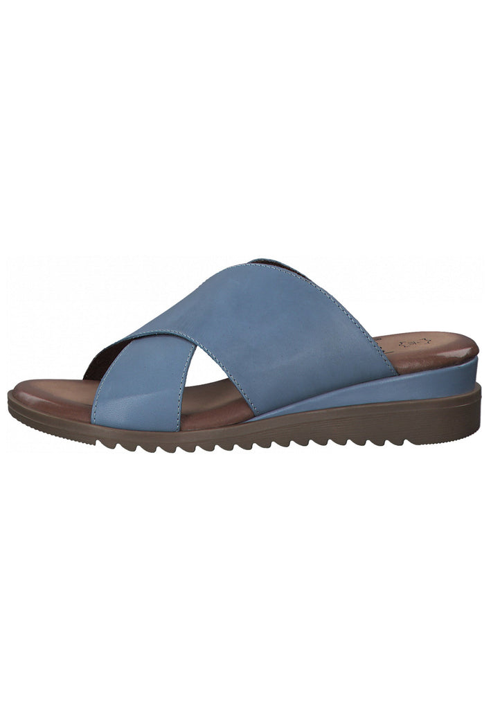 Jana Pantoletten Leder Hellblau