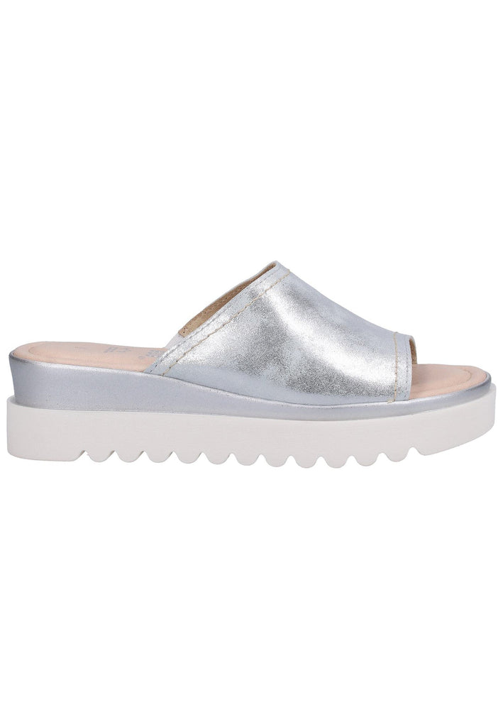 Jana Pantoletten Leder Silber