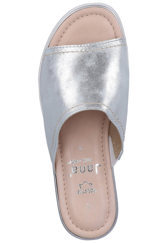 Jana Pantoletten Leder Silber