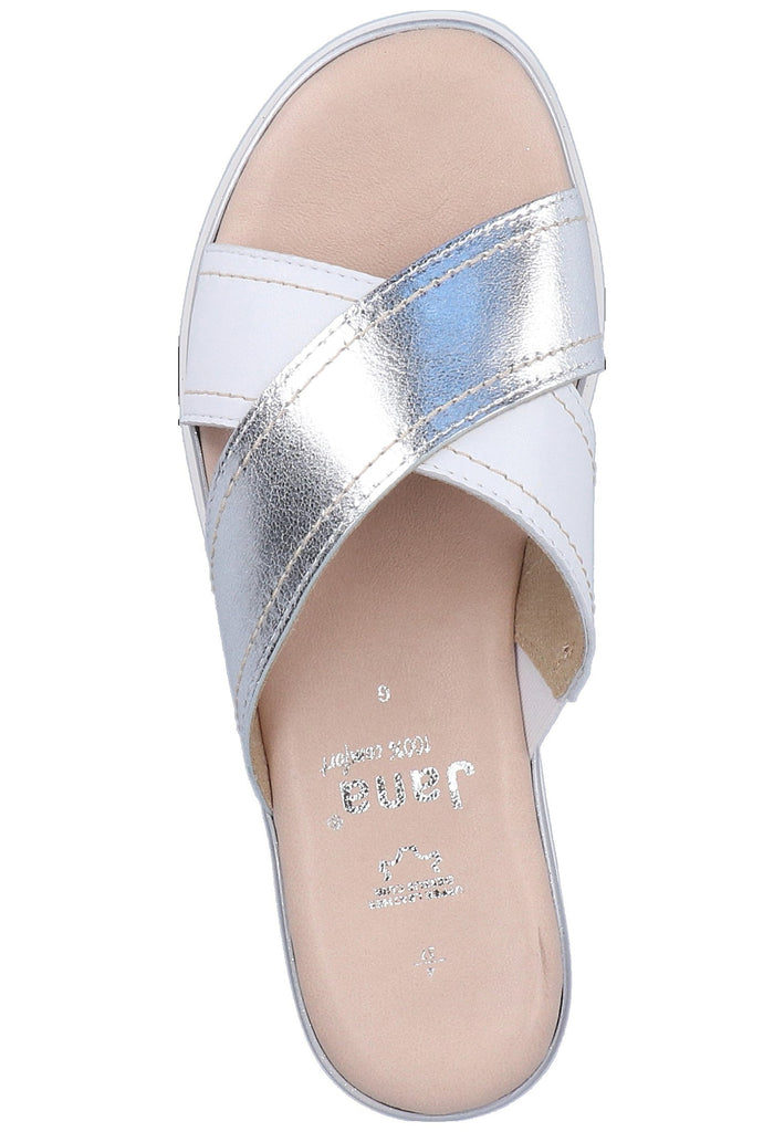 Jana Pantoletten Leder Weiß