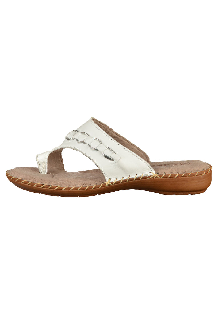 Jana Pantoletten Leder Weiß