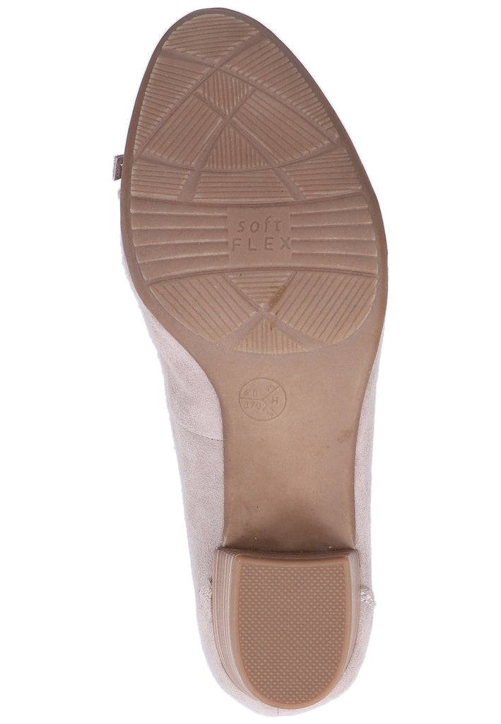 Jana Pumps Leder Hellgrau