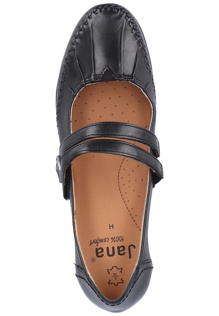 Jana Pumps Leder Schwarz