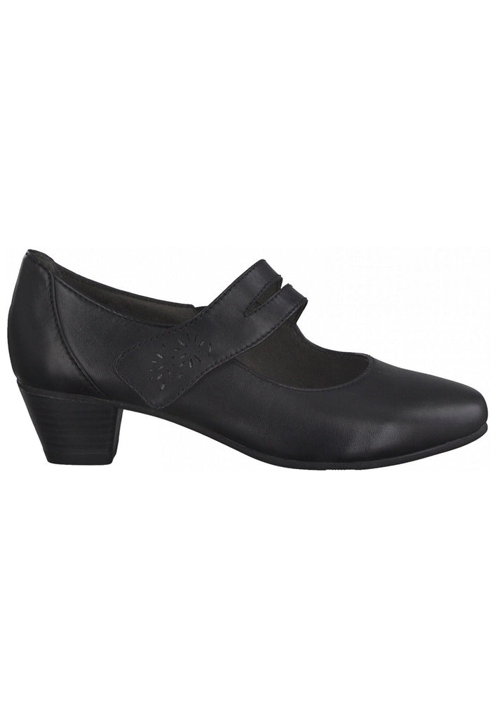 Jana Pumps Leder/Synthetik Schwarz