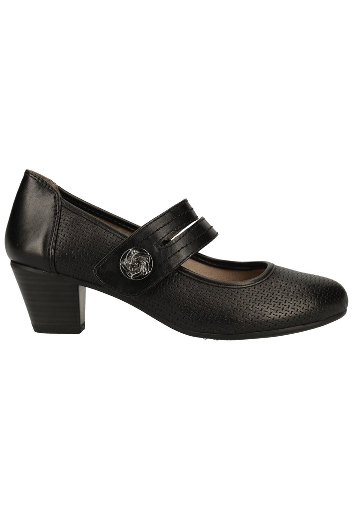 Jana Pumps Leder/Synthetik Schwarz