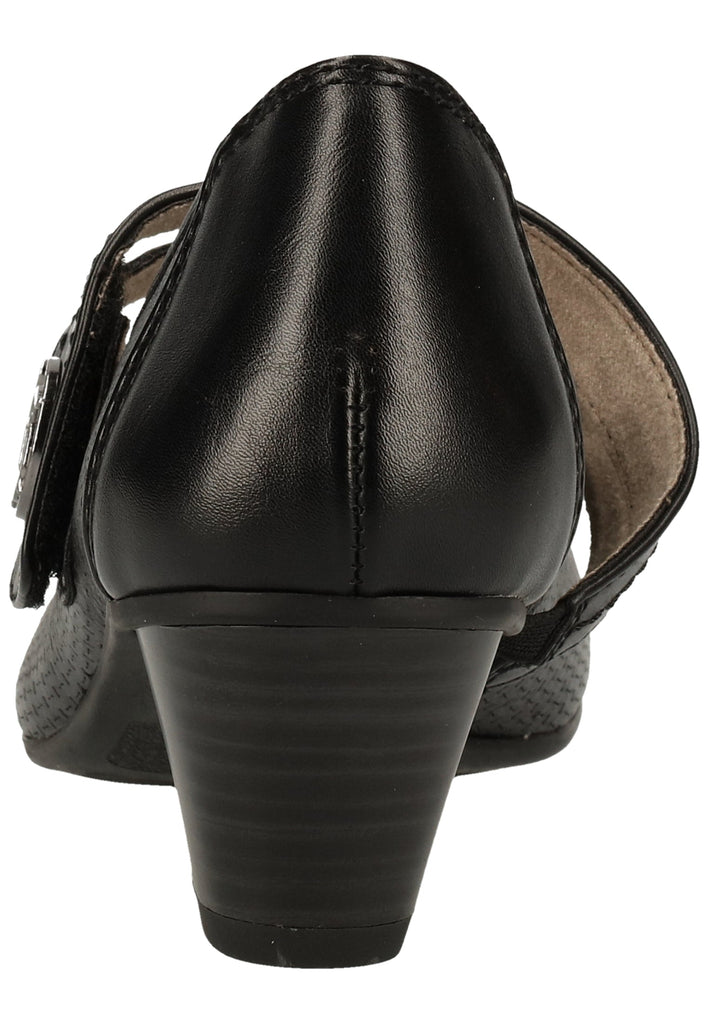 Jana Pumps Leder/Synthetik Schwarz