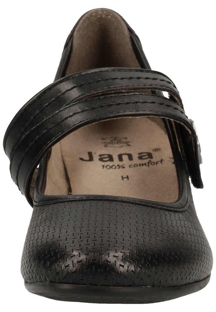 Jana Pumps Leder/Synthetik Schwarz