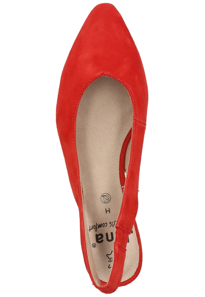 Jana Pumps Veloursleder Rot