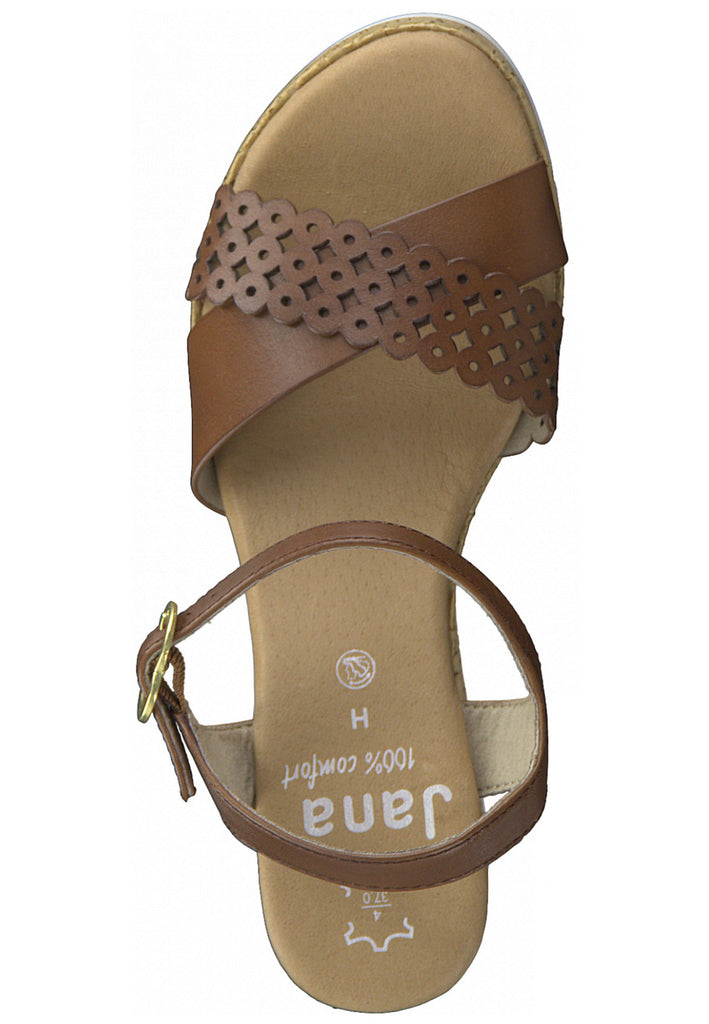 Jana Sandalen Glattleder Schoko