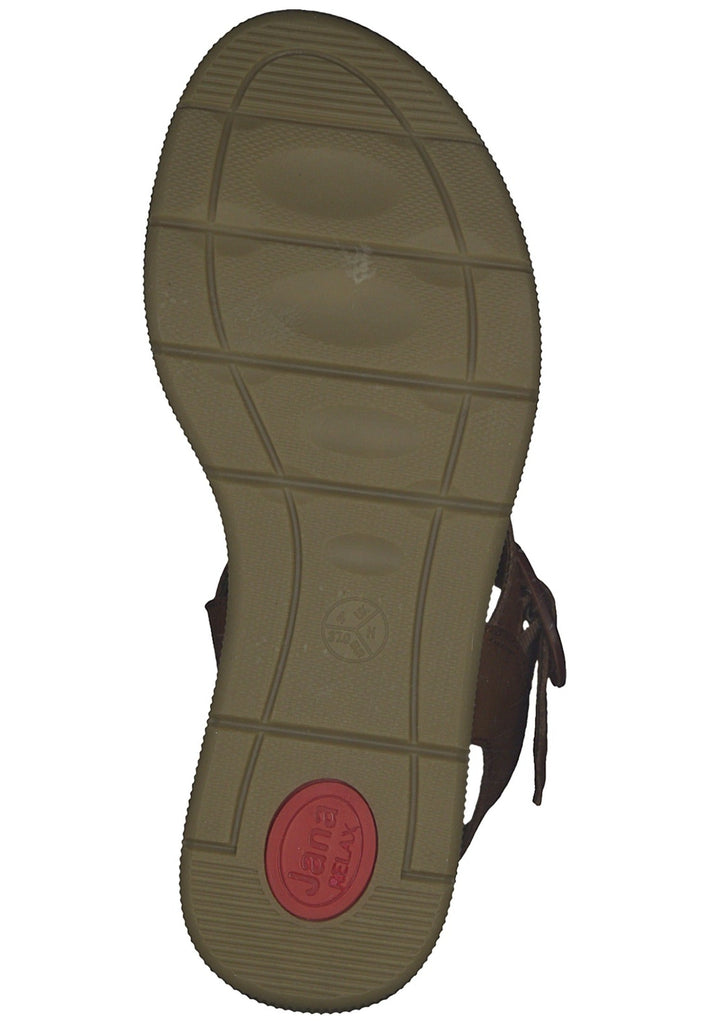 Jana Sandalen Leder Cognac