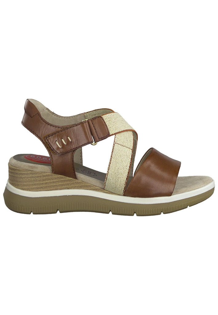 Jana Sandalen Leder Cognac