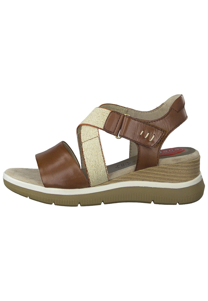Jana Sandalen Leder Cognac