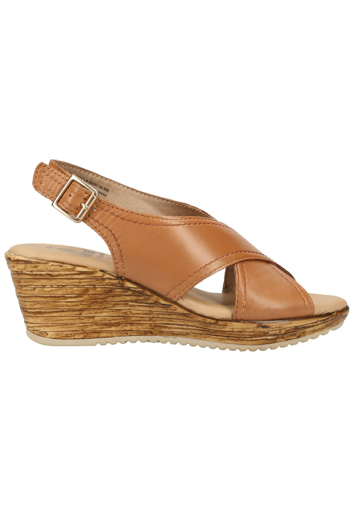 Jana Sandalen Leder Cognac