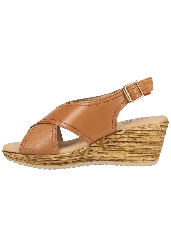 Jana Sandalen Leder Cognac