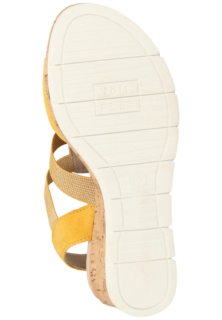 Jana Sandalen Leder Gelb