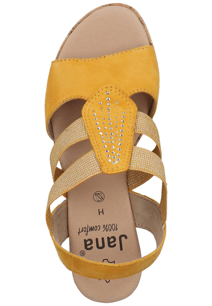 Jana Sandalen Leder Gelb