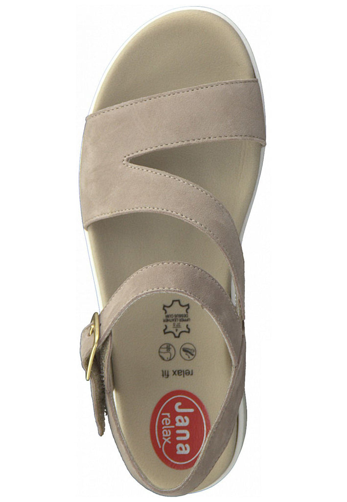 Jana Sandalen Leder Hellgrau