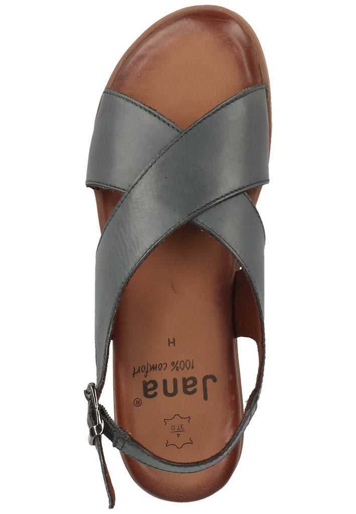 Jana Sandalen Leder Navy