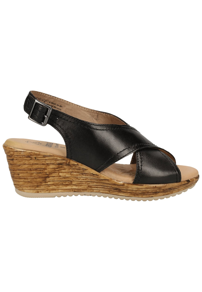 Jana Sandalen Leder Schwarz