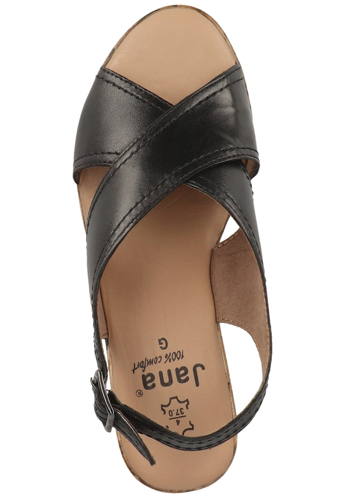 Jana Sandalen Leder Schwarz