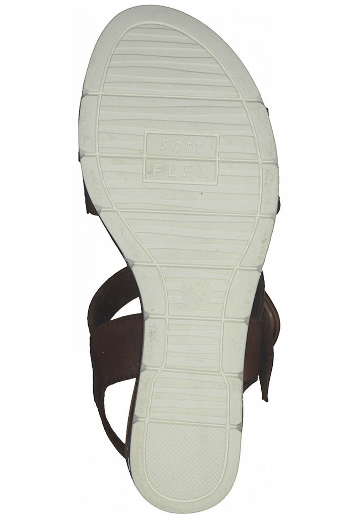 Jana Sandalen Leder/Synthetik Cognac