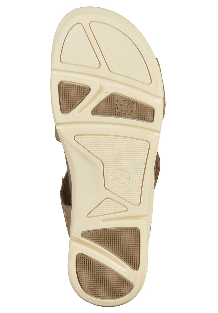 Jana Sandalen Leder Taupe