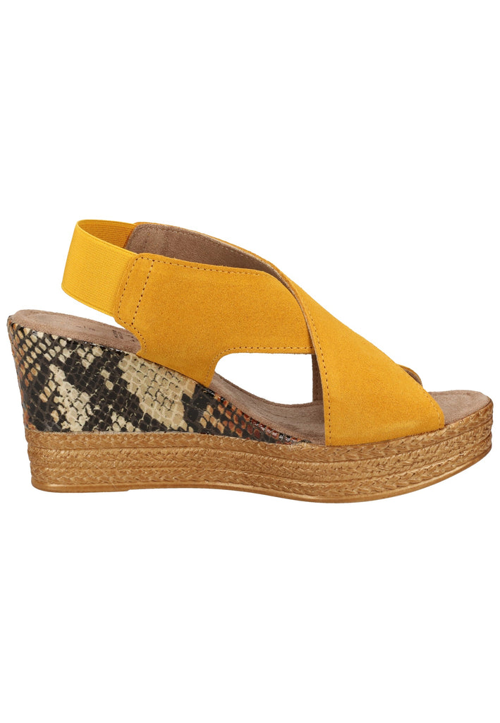 Jana Sandalen Leder/Textil Gelb