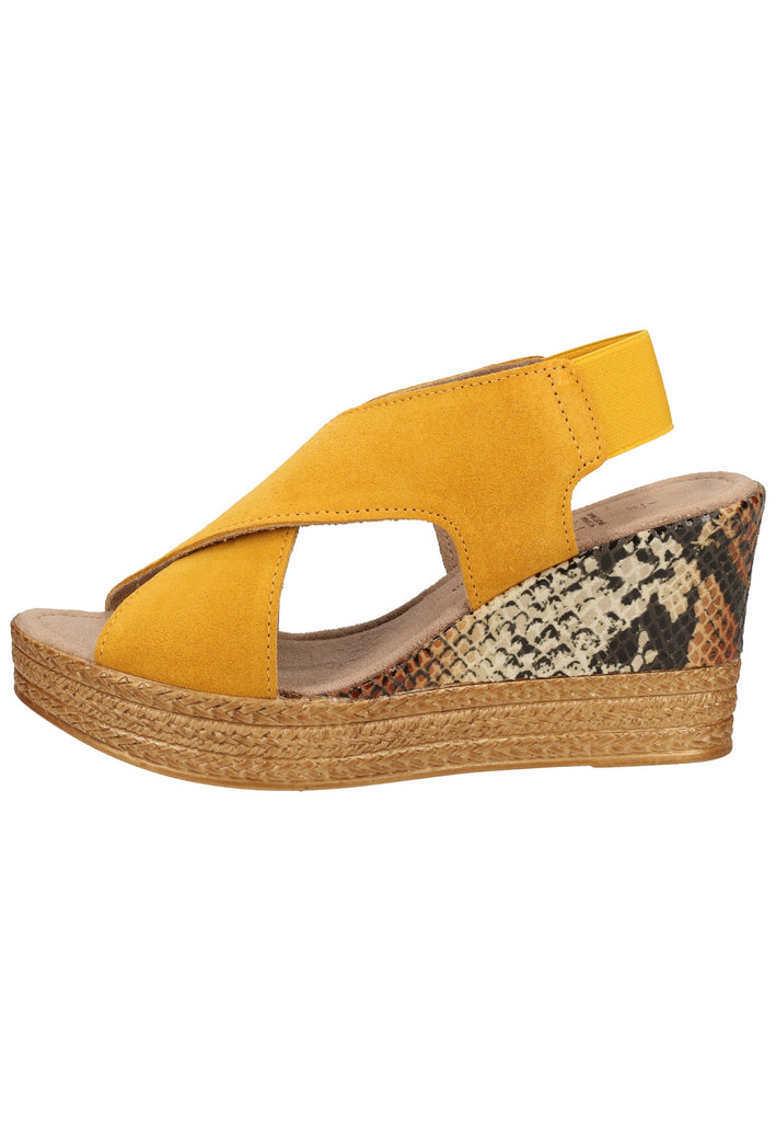 Jana Sandalen Leder/Textil Gelb