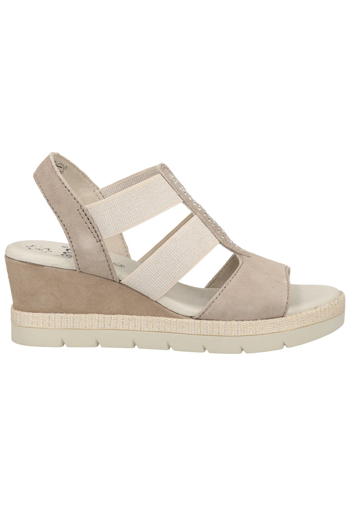 Jana Sandalen Leder/Textil Grau