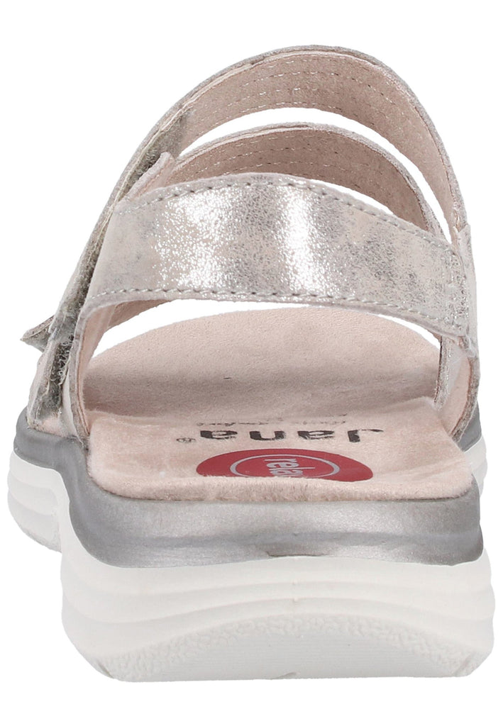 Jana Sandalen Leder/Textil Grau/Silber