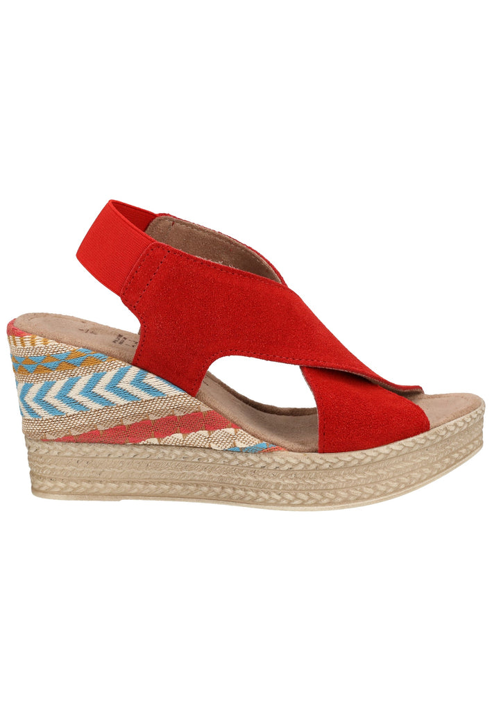 Jana Sandalen Leder/Textil Rot