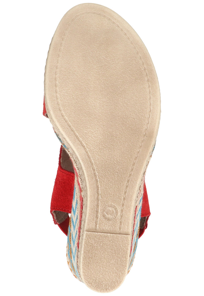 Jana Sandalen Leder/Textil Rot
