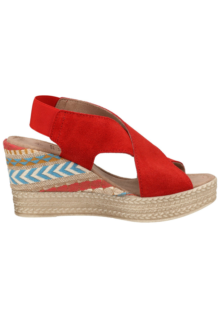 Jana Sandalen Leder/Textil Rot