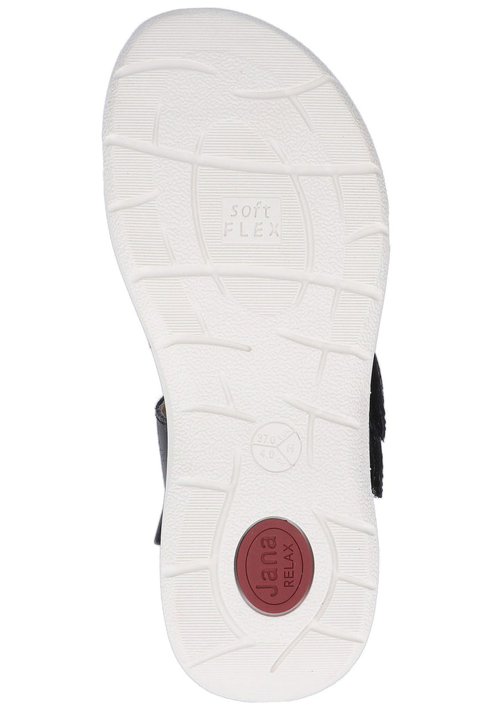 Jana Sandalen Leder/Textil Schwarz