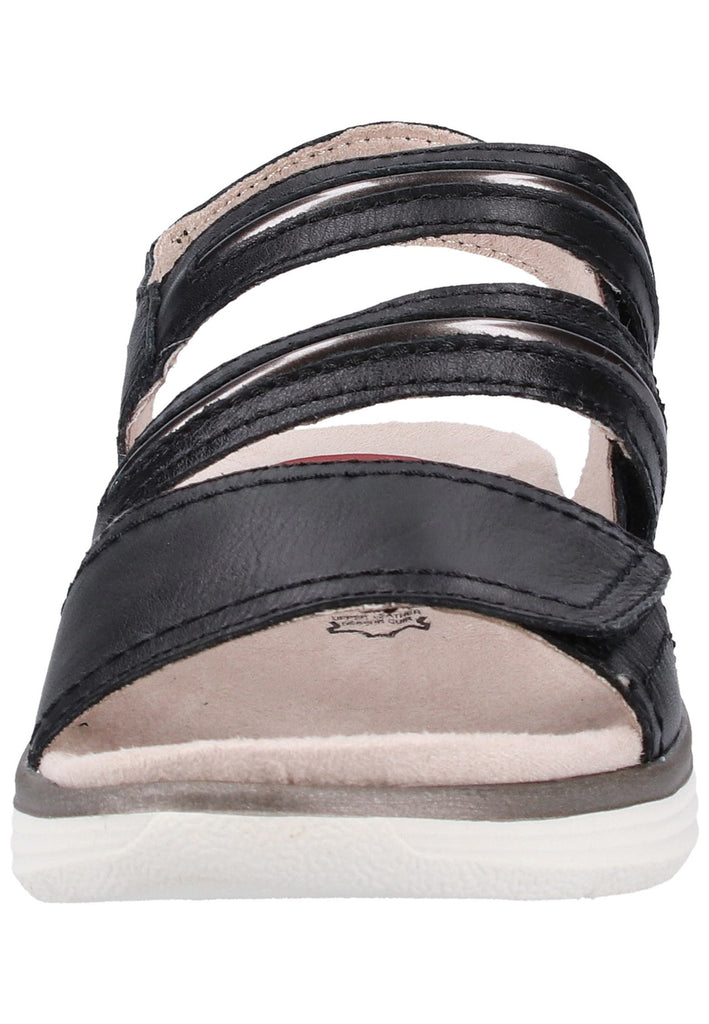 Jana Sandalen Leder/Textil Schwarz