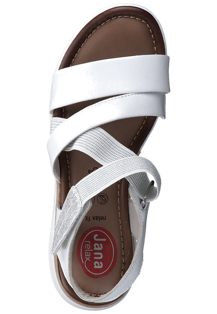 Jana Sandalen Leder Weiß