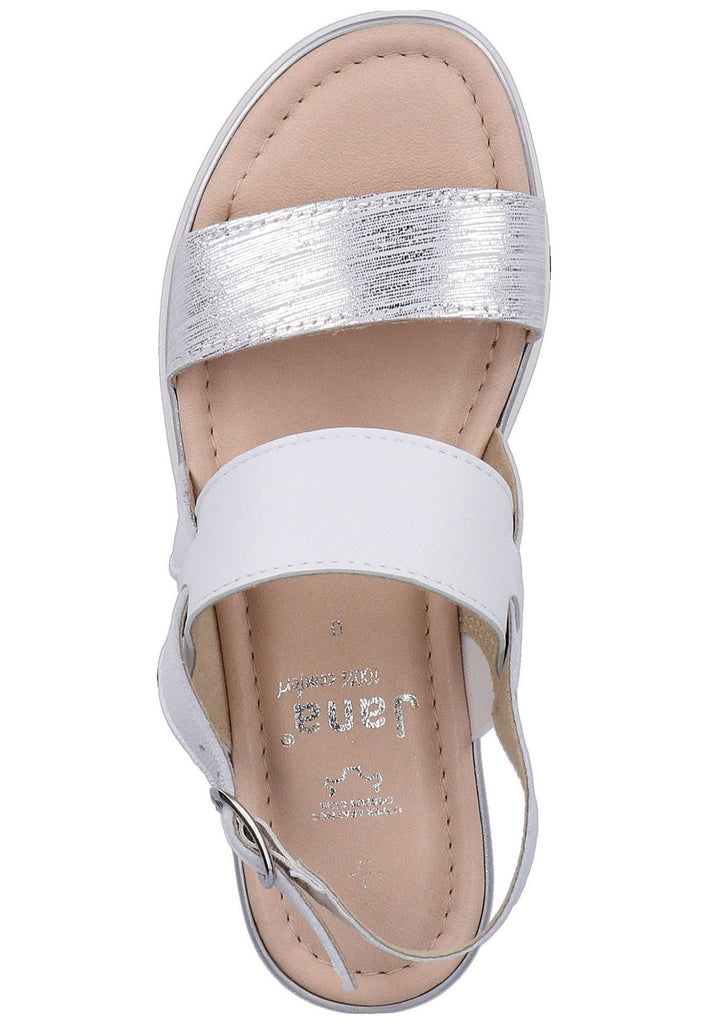 Jana Sandalen Leder Weiß