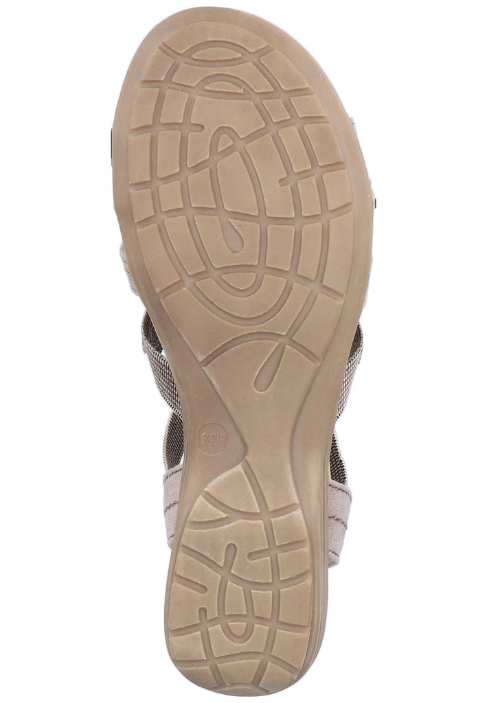 Jana Sandalen Lederimitat/Textil Taupe