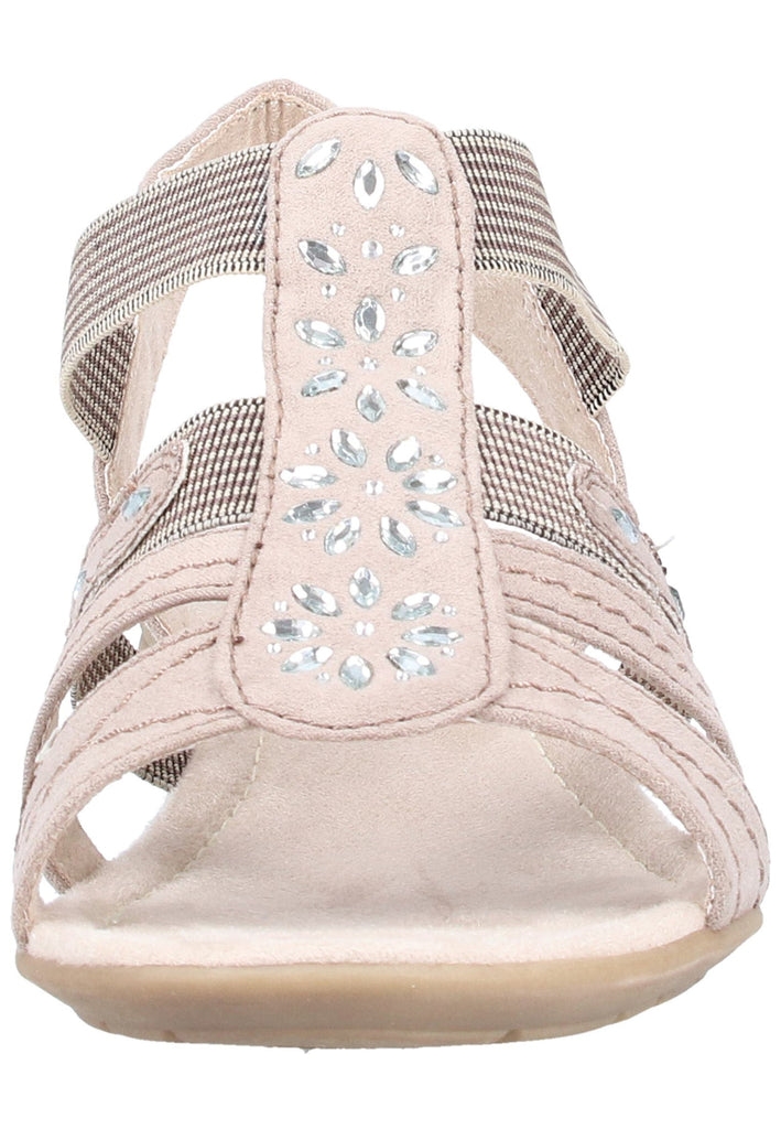 Jana Sandalen Lederimitat/Textil Taupe